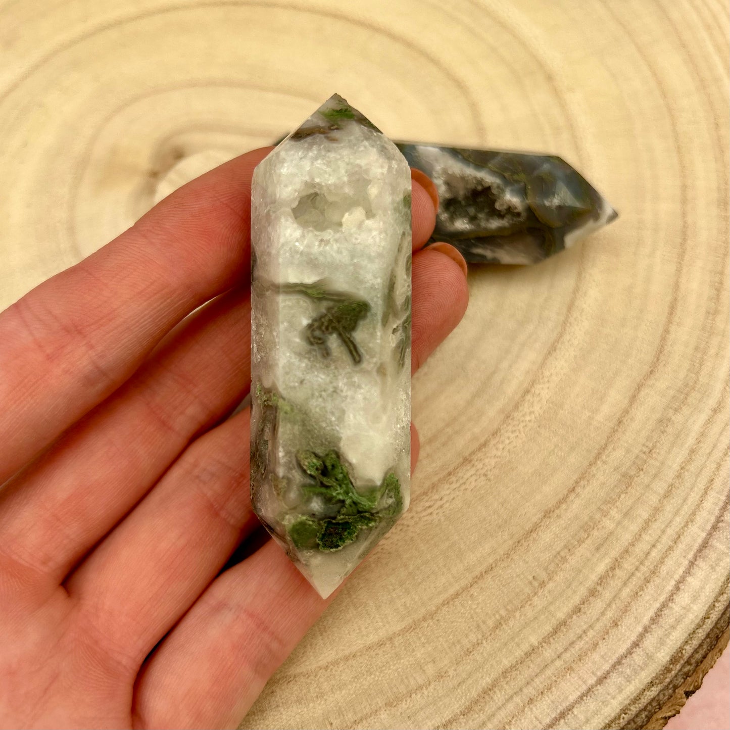 Moss Agate Double Terminated