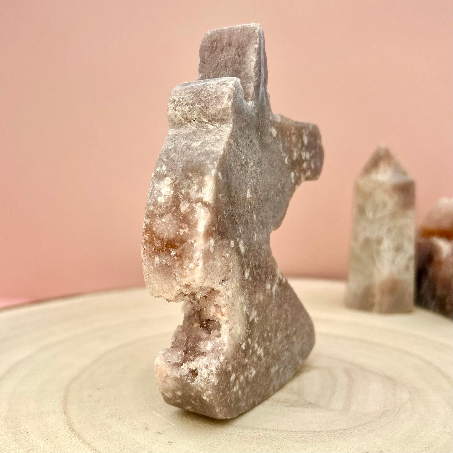 Pink Amethyst Unicorn Carving