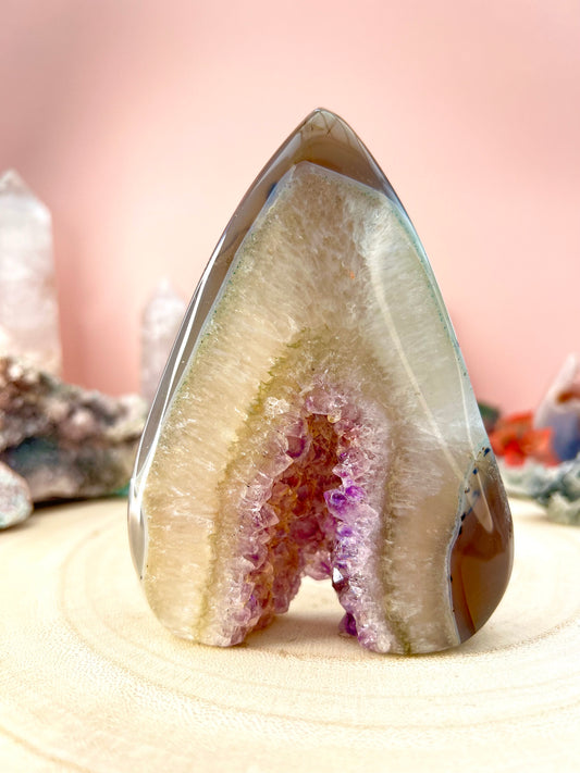 Amethyst Agate Flame