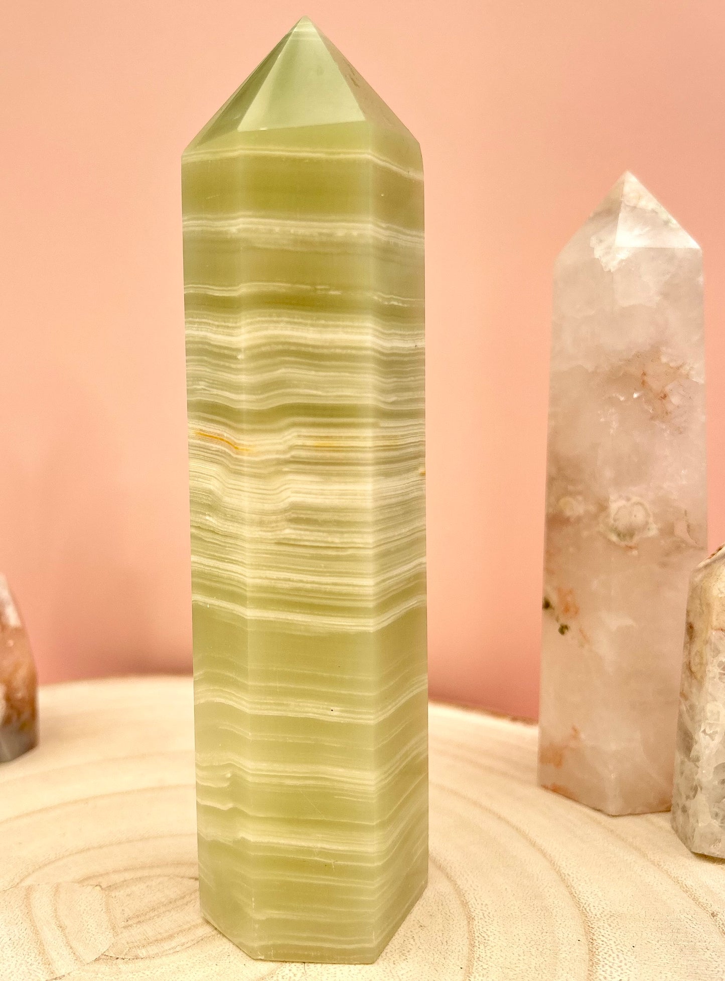 Green Calcite Tower