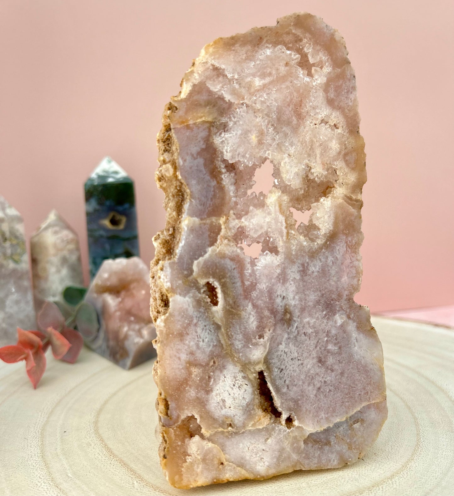 Pink Amethyst Slab | Druzy