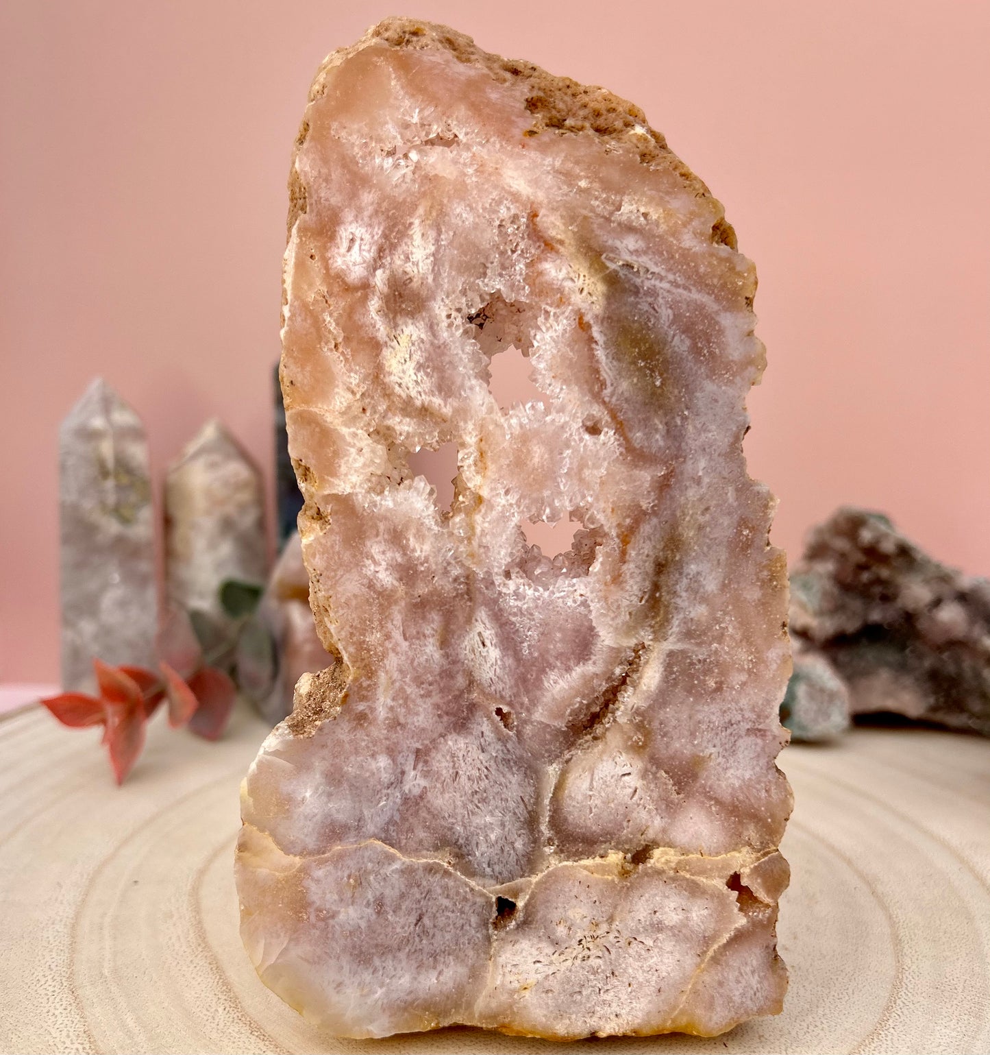 Pink Amethyst Slab | Druzy