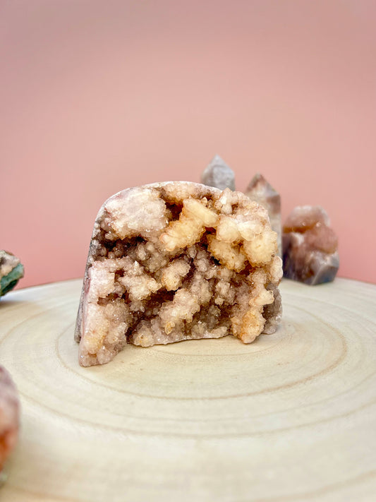 Druzy Pink Amethyst with Ocean Jasper | Raw Formation