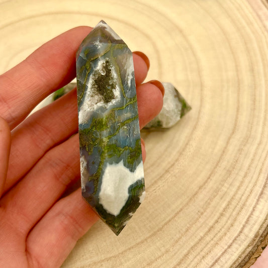 Moss Agate Double Terminated
