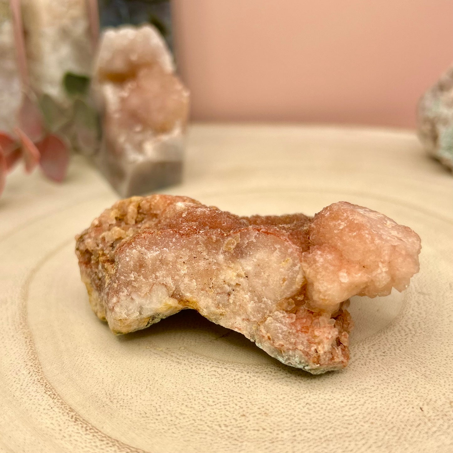 Pink Amethyst Raw Formation | Deep Red Orange